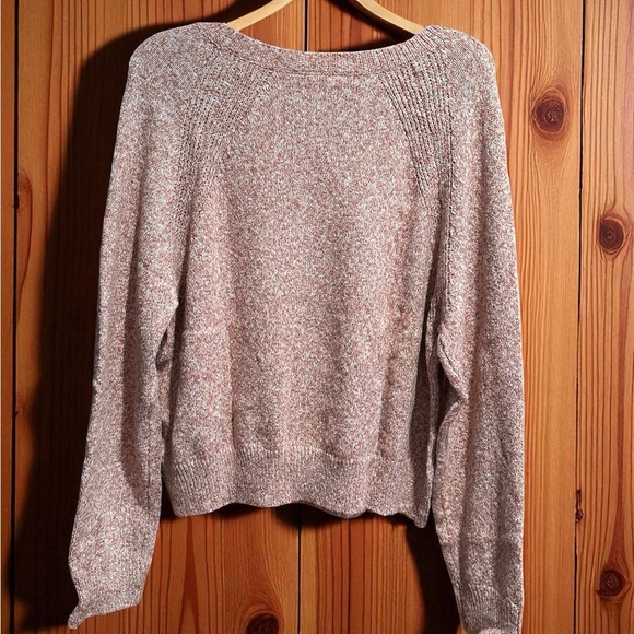 NWOT Womens Heather Pink Pullover Long Sleeve Sweater Button Design XL Polyester - Picture 3 of 15